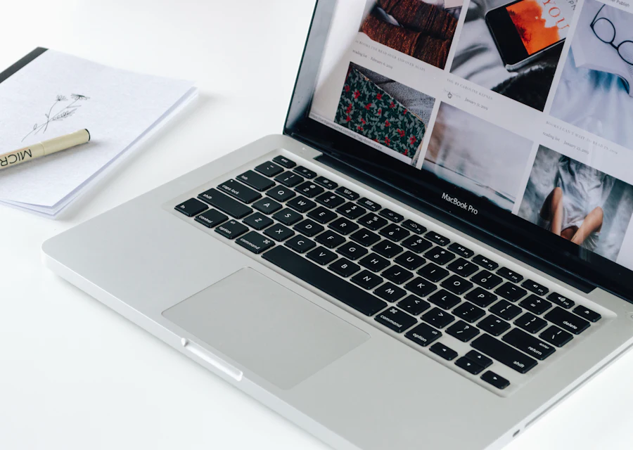 A professional preparing documents on a laptop
